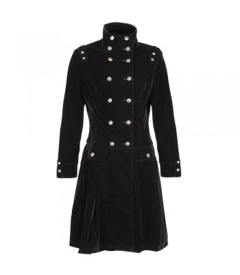 Women Gothic Long Coat Jacket Velvet Steampunk Aristocrat Alternative Fashion Style